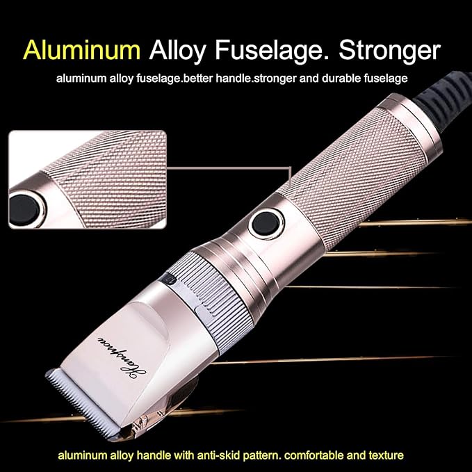 Dog Clippers for Grooming, 12V Pet Hair Clipper, Professional Heavy Duty Pet Grooming Clipper Corded Dog Trimmer for Thick Coats with Guard Combs Brush for Dogs Cats-PawvioPets