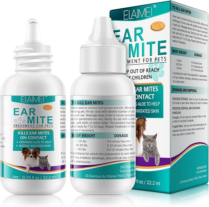 Ear Mite Treatment for Dogs, Dog Ear Infection Treatment, Ear Mite Treatment for Dog Yeast Infection, Alleviation Suffering from Ear Mites & Itching and Odours Stinky Stuff for Dogs Ears-PawvioPets