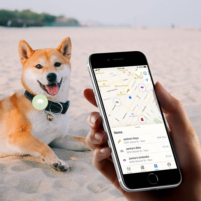 Airtag Holder for Dog Collar, Cibaabo Silicone Air Tag Case Cover Compatible with Apple Airtags for 0.8-1.2inch Cat Pet Collar Harness Loop-PawvioPets