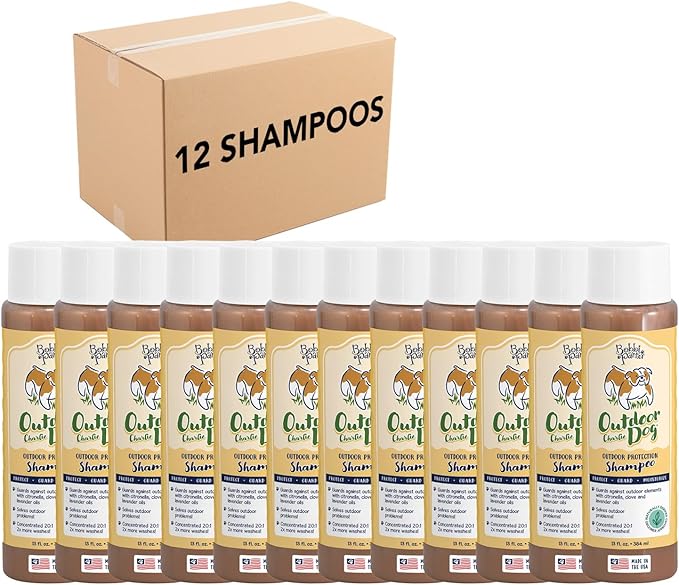 Bobbi Panter Outdoor Dog Shampoo - Made in USA - All Natural Formula for Soothes Itchy Skins - Concentrated 16:1 for Professional Grommers - Camomile Scent, 13 Oz (Case of 12)-PawvioPets