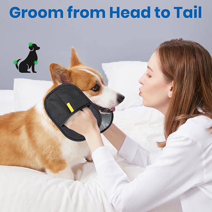 2Pcs Pet Hair Removal Glove, Electrostatic Gloves Pet Hair, Reusable Cat Hair Remover Glove, Upgraded Hair Removal Tool-PawvioPets