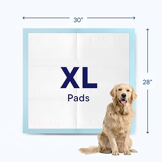 Dog Pads Large Pet Pee Pads for Dogs & Puppy Training 28" x 30" Potty Pads for Dogs [50-COUNT] Leak-Proof Dog and Puppy Pads - Quick-Dry Surface - Heavy Duty Absorbent Disposable Dog Wee Pad Bulk Pack-PawvioPets