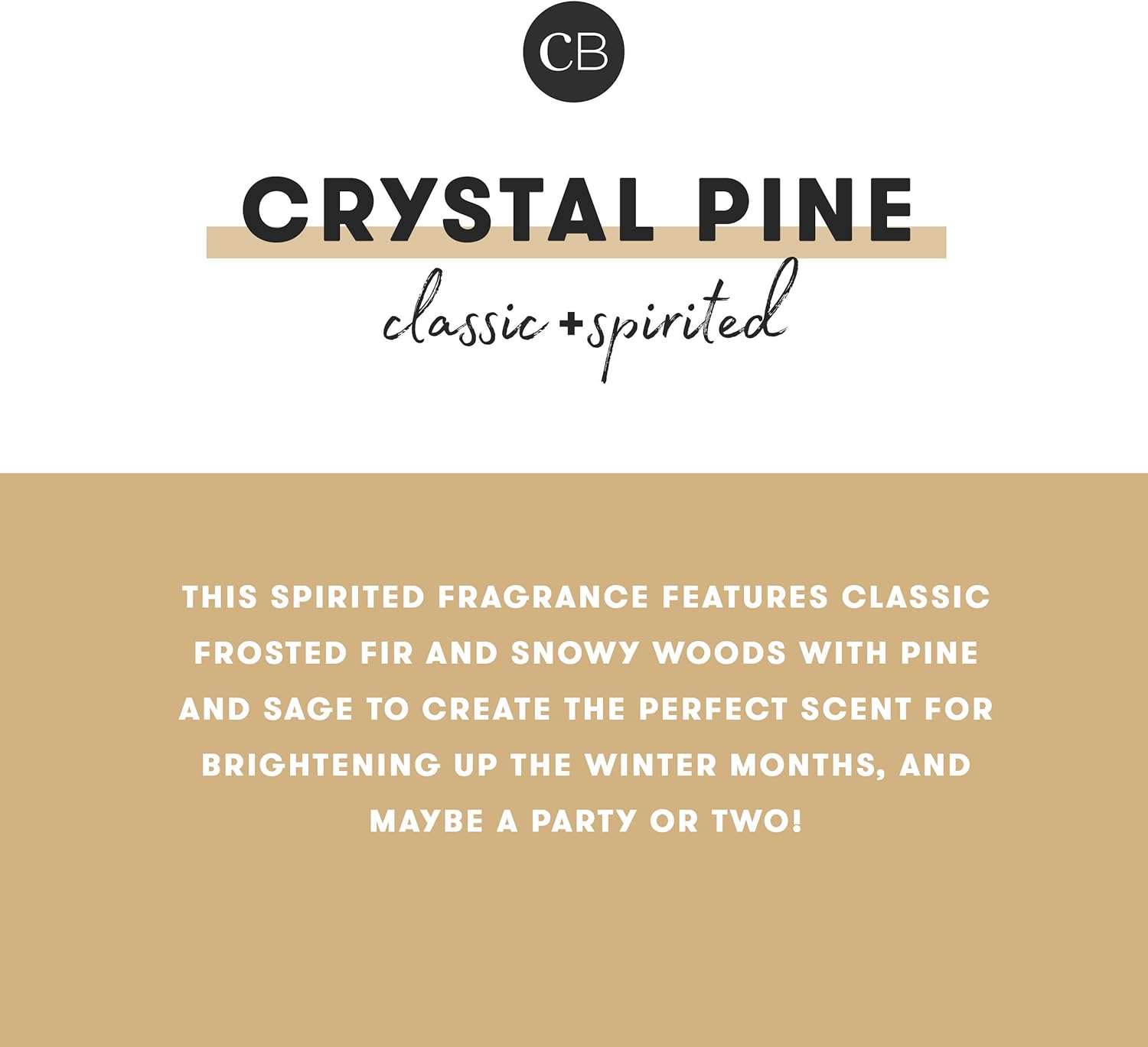 Capri Blue Crystal Pine Scented - Glimmer Inverted Jar Candles - Soy Candles - Holiday Candle with Emerald Green & Gold Ombre Glass Candle Holder (10 oz)