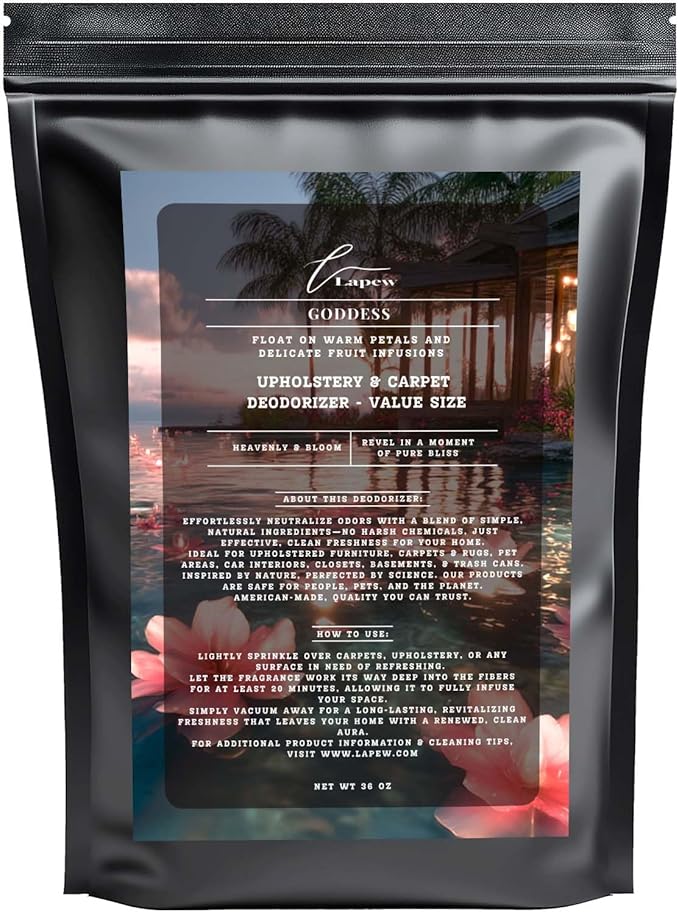 Goddess Carpet Freshener Powder Refill 36 oz | Powerful Odor Eliminator for Home | Upholstery Deodorizer | Carpet Deodorizer | Pet Urine | Cat Litter Box | Sweet Grace Fragrance-PawvioPets