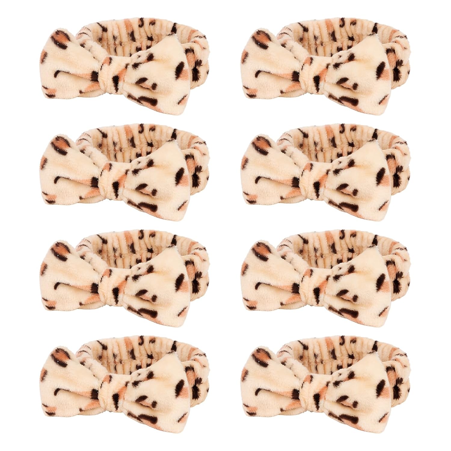 Semato Leopard Spa Headband Bachelorette Party Favor Set Skincare Headbands for Women Gifts and Party Supplies (leopard)