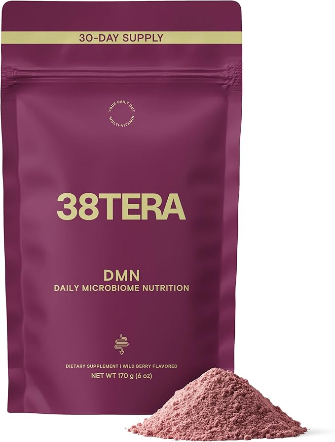 DMN (Daily Microbiome Nutrition), 6 Oz, Plant-Based Fiber Powder with 3 Different Prebiotics, Helps Digestive & Gut Health, Low FODMAP Supplement, Vegan, Wild Berry Flavor, 30 Servings-PawvioPets