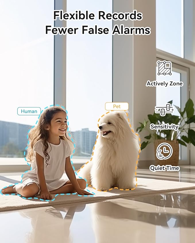 blurams 2K Pet Camera, Cameras for Home Security with One-Touch Call, Indoor Camera w/Color Night Vision, Motion Tracking, Cloud & SD Card Storage (2Pack)-PawvioPets