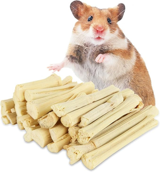 1000g/2.2lb Sweet Bamboo Sticks for Rabbits, Guinea Pig Chew Toys Bunny Toys for Rabbits Indoor, Teething Toy for Small Animals Rabbits, Hamsters, Chinchillas, Guinea Pigs-PawvioPets