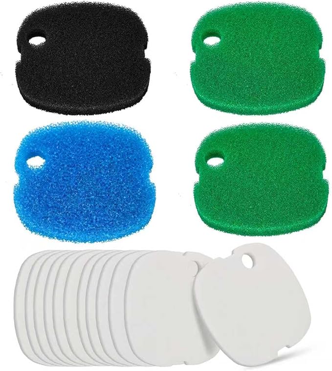 16 PCS Replacement Canister Filter Pads Compatible with SUNSUN HW-302/505A Polar Aurora 265 GPH CF-300, Aquarium Filter Sponge Pad Fish Tank Bio Floss Media-PawvioPets
