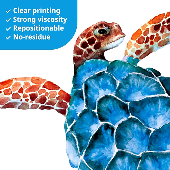 BASHOM DS12-8048 128 Pieces Under The Sea Wall Decals Ocean Fish Stickers Turtle Jellyfish Seaweed Removable for Kids Bedroom Nursery Living Room Home Art Decor Bathroom Baby-PawvioPets