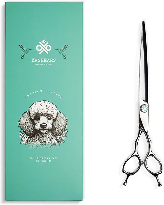 8" Dog Grooming Scissors – Handcrafted, Ergonomic, VG10 Stainless Steel for Sharper, Tougher, Better Edge Retention, Lightweight Shears with 3D Convex Blade for Dogs and Cats-PawvioPets
