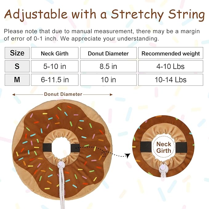 BEAUTYZOO Cat Cone Collars Soft, Cat Recovery E Collars After Surgery to Stop Licking, Adjustable Elizabeth Circle Collar Cute Pet Donut Pillow for Cats Kitten Small Dogs-PawvioPets