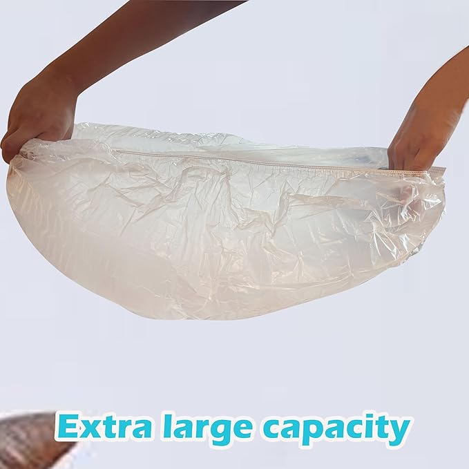 50 Pack Litter Box Liners Compatible with Lifewit Litter Box Cat, Elastic Band Trash Bags for Disposal of Cat Waste, Waterproof and Leak Proof (Clear)-PawvioPets