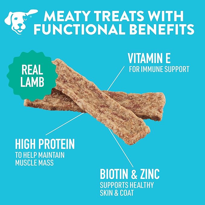 Dogswell Skin & Coat Jerky Dog Treats, Lamb, 10 oz. Bag-PawvioPets