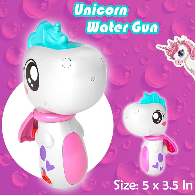6 Pack Animal Water Gun for Kids, Mini Squirt Gun Water Blaster Soaker Toys, Dinosaur Dog Unicorn Shape Small Water Pistol Gun for Summer Outdoor Pool/Beach/Yard/Party Play-PawvioPets