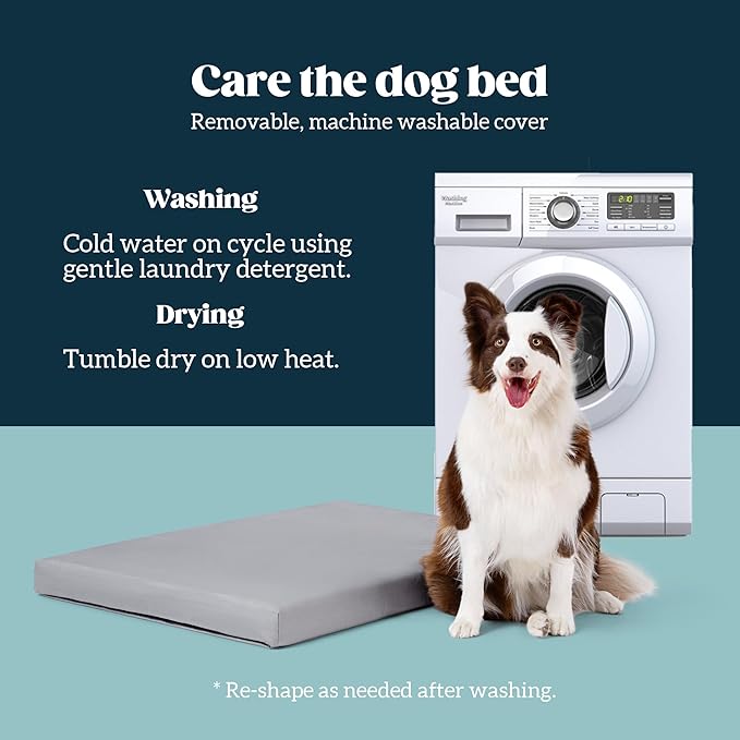 Cybarmour Indestructible Dog Bed - Outdoor Waterproof Chew Proof Dog Crate Pad - Orthopedic Kennel Mat for Aggressive Chewers - Large Breeds & Fits 42-Inch Crate - 41"x27", Limestone-PawvioPets