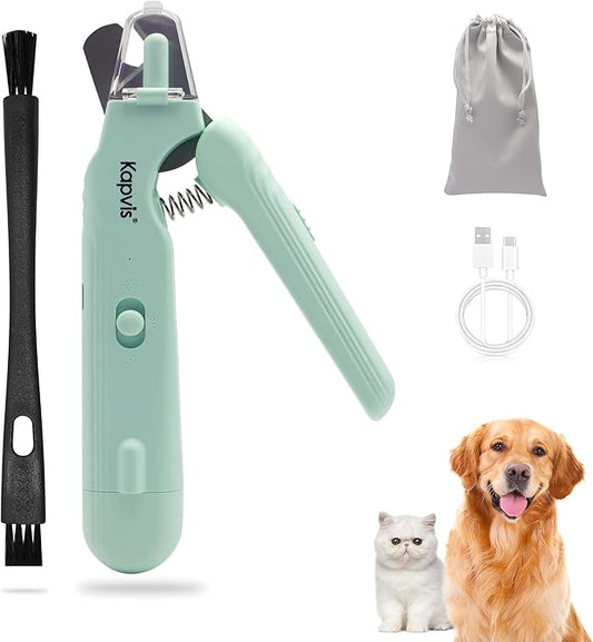 2-in-1 Dog & Cat Nail Clipper and Grinder,LED Lights & Safety Guard for Large Medium Small Dogs Cats Claw Trimmer,Claw Grooming Tool for for Cats and Small Dogs-PawvioPets
