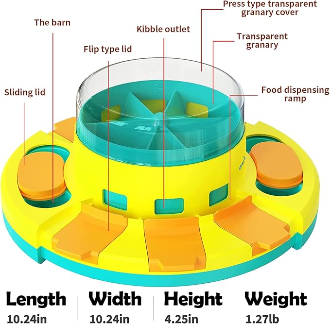 Dog Puzzle Toys for Dog Boredom and Mentally Stimulating, Interactive Slow Food Feeder Dispenser, Professional Level 2 in 1 for Large/Medium/Small Dog-PawvioPets
