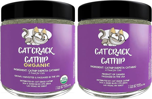 Cat Crack Catnip 1 Cup Bundled with Organic Catnip 1 Cup, Premium Blend Safe for Cats, Infused with Maximum Potency Your Kitty is Sure to Go Crazy-PawvioPets