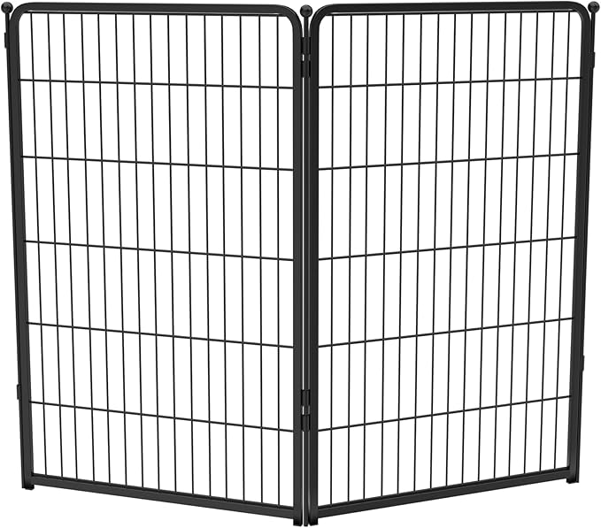 FXW Homeplus Unleashed Indoor Dog Playpen - Stress-Free and Safe Play, Heavy Duty 45 Inch 2 Wire Panels Dog Pen for Large Dogs, Black│Patented-PawvioPets