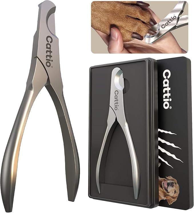 Dog Nail Clippers - All Steel Material, Built-in Spring,Heavy Duty Dog Nail Trimmer Full Metal Razor Sharp Professional for All Dogs Cats with Thick Toena,Dog Nail Trimmers-PawvioPets