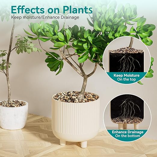 5 lbs Pebbles for Indoor Plants, Vase, Succulent, 3/8" Gravel for Plants, Pots Indoor, Bamboo Rocks for Bamboo Plants, Decorative Small River Rock, Highly Polished-PawvioPets