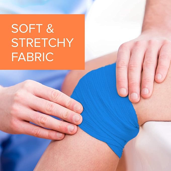 California Basics, Self Adhesive Bandage Wrap, 2 Inch by 5 Yards Non Woven Cohesive Bandage Rolls, 24 Pack, Vet/Stretch Wrap, Multi Colored Neon Medical Athletic Tape for Wrist, Waterproof-PawvioPets