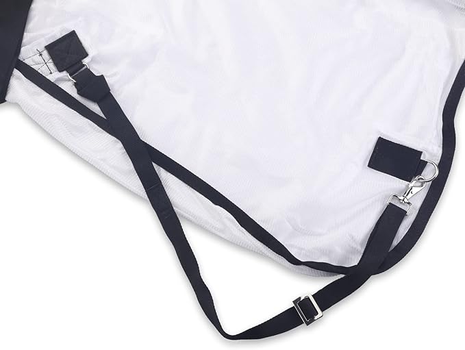 Comfy Mesh Horse Fly Sheet Equine Summer Sheets Stand Neck White 69-PawvioPets