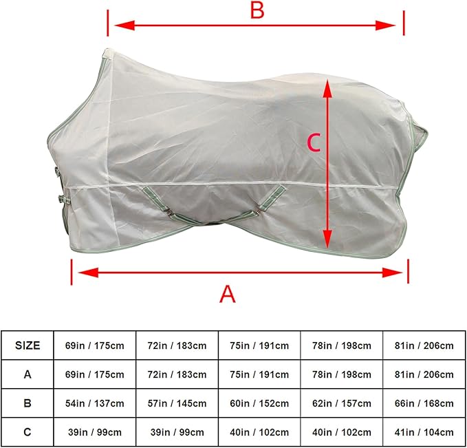 BARN & STABLE Breathable and Tear-Resistant Horse Fly Sheet with UV Protection Equine Summer Sheet Horse Fly Blanket with Removable Web Leg Straps-PawvioPets