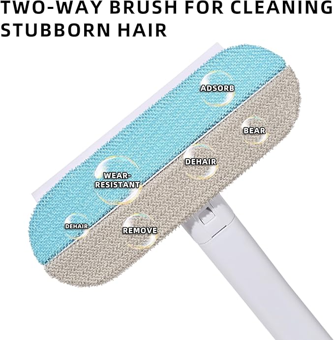 4-in-1 Pet Deshedding Tool for Cats and Dogs, a Multi-Functional pet Hair Remover. This extendable Dog and cat Hair Removal Brush is Suitable for Furniture, Sofas, and Carpets-PawvioPets