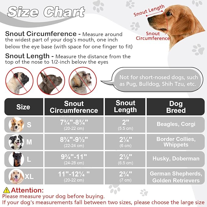 Dog Muzzle, Soft Air Mesh Muzzle for Small Medium Large Dogs Anti Biting Barking Chewing Scavenging, Breathable Adjustable Loop Pets Muzzle with Front Opening Design Allows Panting Drinking (Black,XL)-PawvioPets