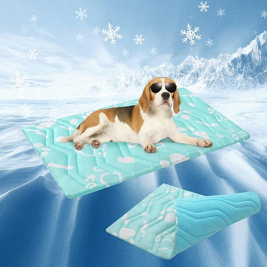 BEAUTYZOO Upgrade Dog Cooling Mat Extra Large, Reversible Self-Cooling Mat for Dogs, Thicken Pet Ice Cool Pad Blanket for Summer Kennel Sofa Bed Floor Car Seat, Machine Washable&Foldable, 36"x23"-PawvioPets