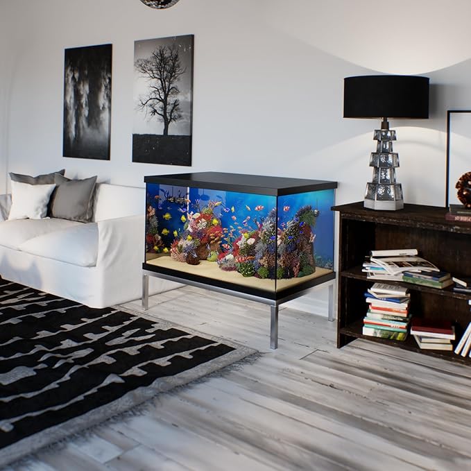 30 in X 48 in. Aquarium Stand | Industrial Style Aluminum Fish Tank Base with Open Frame Design-PawvioPets