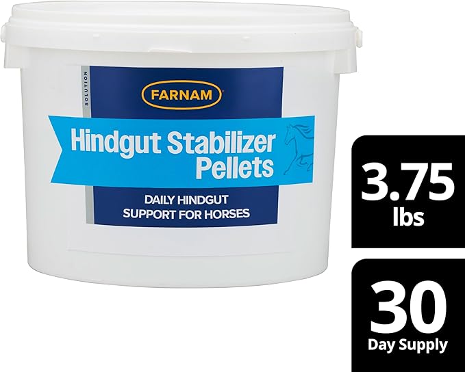 Farnam Hindgut Stabilizer Pellets, Daily Digestive & Immune Supplement for Horses Helps Maintain a Balanced Microbiome for Optimal Digestion-PawvioPets