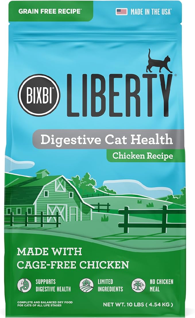 BIXBI Liberty Dry Food Digestive Cat Health Chicken Recipe, 10lb-PawvioPets