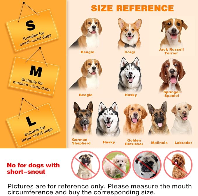 Dog Muzzle, Soft Mesh Muzzle for Medium Sized Dog Mouth Guard, Breathable Adjustable Muzzles to Prevent Biting, No Bark Muzzle for Dogs Allow Panting Drinking (Black, M)-PawvioPets