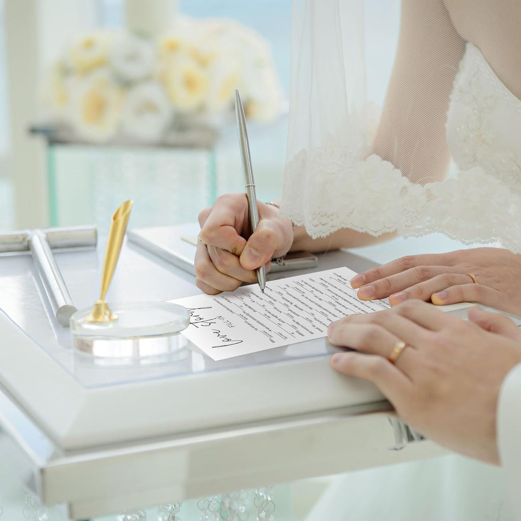 Bridal Shower Games, Love Story Fill-in, 25Pcs Minimalist White Double-Sided Bridal Game Cards, Wedding Shower Games for Guests, Engagement Bachelorette Party Supplies - A26