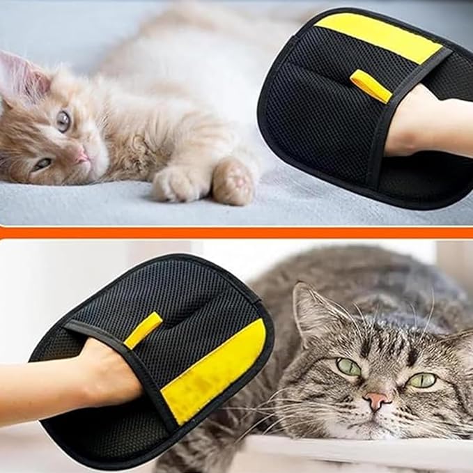 2 Pcs Pet Hair Removal Glove, 2025 New Pet Hair Remover Electrostatic Gloves, Upgrade Electrostatic Gloves Pet Hair, Reusable Cat Dog Grooming Gloves Pet Hair for Cats & Dogs-PawvioPets