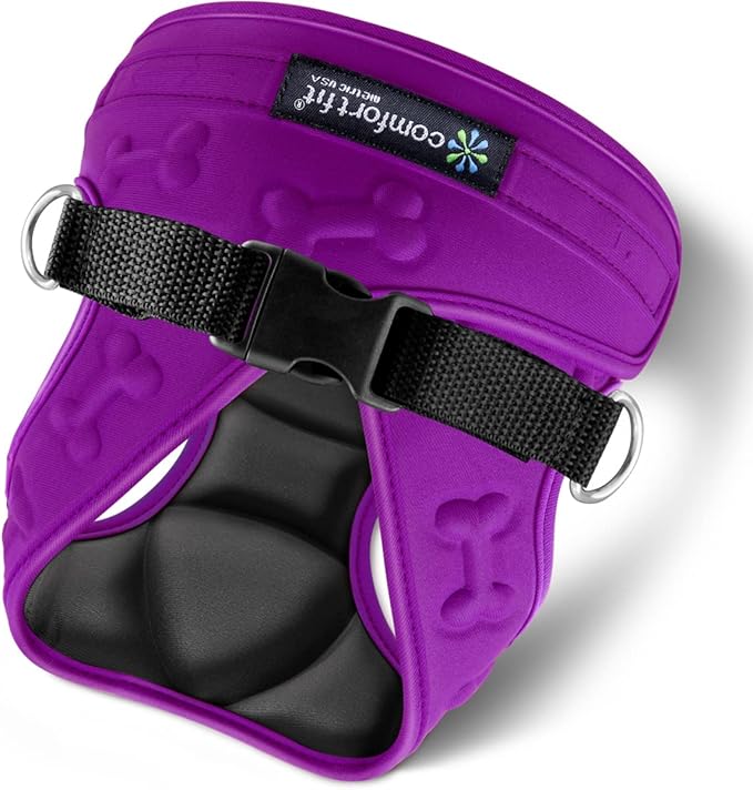 Comfort Fit Dog Harness No Pull with Adjustable Buckles Soft Padded Reflective Choke Step-in Pet Vest with Easy Control Handle for Small Medium Large Dogs & Puppies for Walking Running Training-PawvioPets