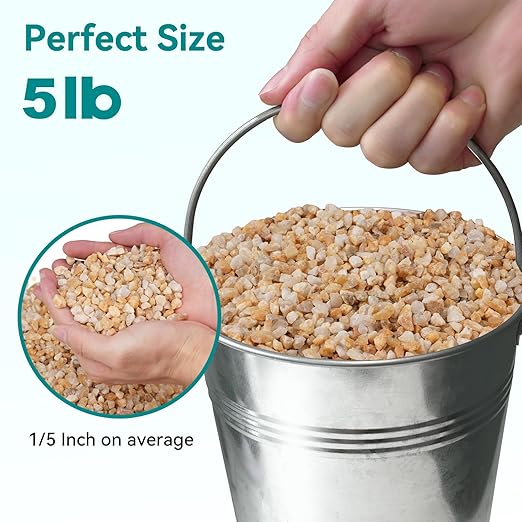5 lbs Coarse Sand for Plants, 1/5 Inch Horticultural Sand for Vases, Aquariums, Terrarium, Fish Tank, Drainage Rocks for Potted Plants, Bamboo, Succulent, Crafts, Cactus-PawvioPets
