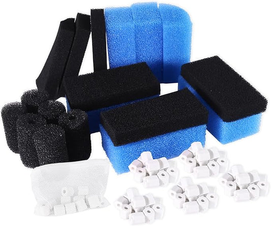 6 Sets of Upgraded Three-Stage Filtration Fish Tank Filter, Fit for AquaClear 50 Powerful Filters, Fish Tank Filter Replacement and Maintenance Kits for 20- to 50-Gallon Aquariums-PawvioPets