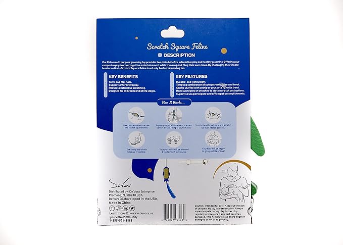 De' Vora Cat Scratcher Toy - Scratch, Play & File - Catnip Toys for Scratching Post - Cat-PawvioPets