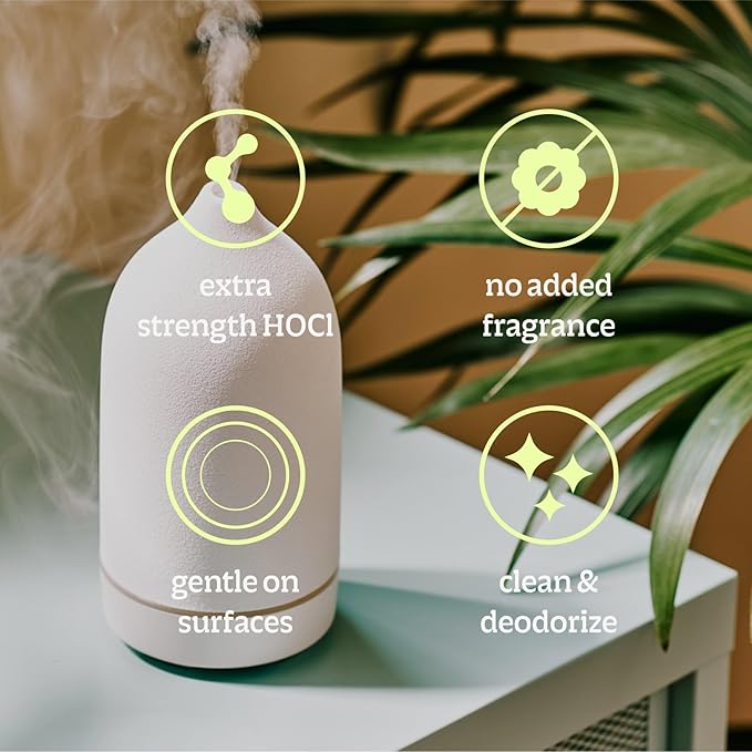 BRIOTECH Extra Strength HOCl Cleaner, 500 PPM Hypochlorous Acid Concentrate, ULV Foggers & Humidifiers, Professional Deodorizer for Dental, Offices, Schools, Homes, Peroxide Free, 1 Gallon-PawvioPets