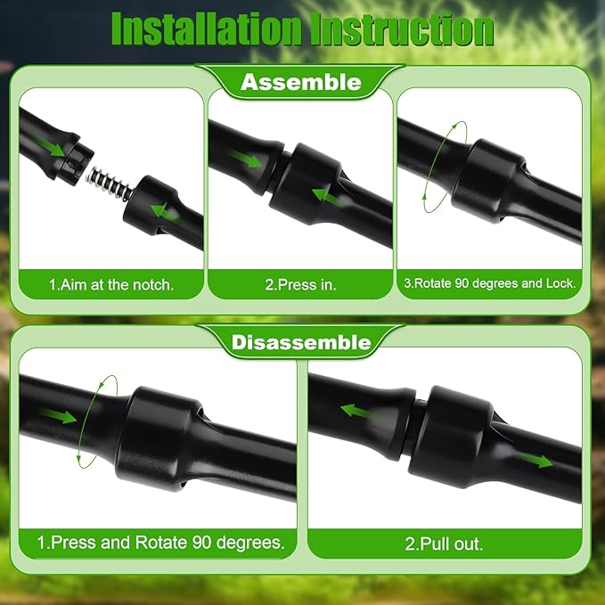 AQQA Aquarium Cleaning Tools Multifunctional 6-in-1 Fish Tank Cleaning Kits with Telesopic Handle Alage Scraper Sponge Scrubber Stiff Brush Plant Fork Gravel Rake Fish Net-PawvioPets