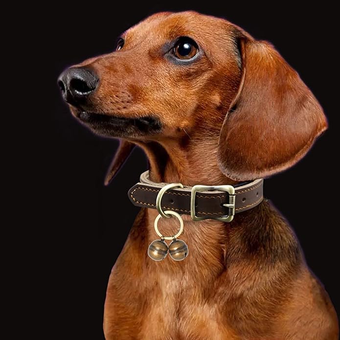 Copper Bells for Dog Collars with Snap Clips - Made of Pure Copper for Dogs/Cat - Clear Sound & No Rust - Save Birds Wildlife, Know Where Your Pet Christmas Sounds-PawvioPets