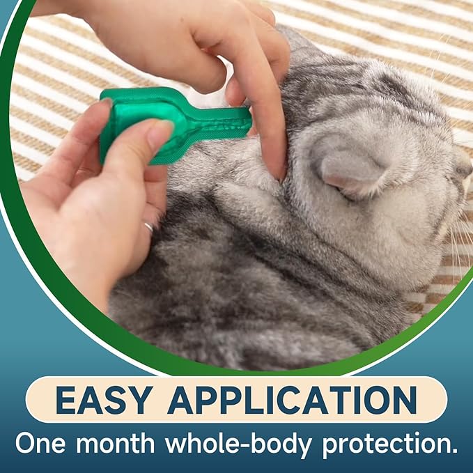 Flea Treatment for Cat Flea and Tick Prevention for Cats Kitten, 6-Month Supply, Cat Flea Treatment & Control, Repellent, Fast Acting Topical Drops for Cats, Over 1.5 lbs, 24-Hour Protect-PawvioPets