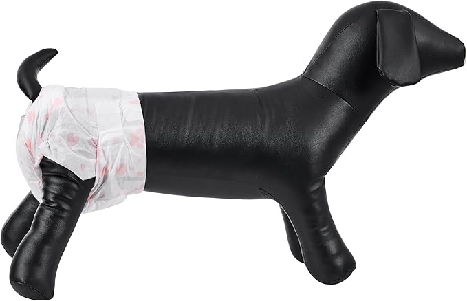 Disposable Female Dog Diapers, 40 Count, S (Waist 16.9”-19.7”), Wetness Indicator, Ultra Protection, Leak Proof, Super Absorbent, Soft-PawvioPets