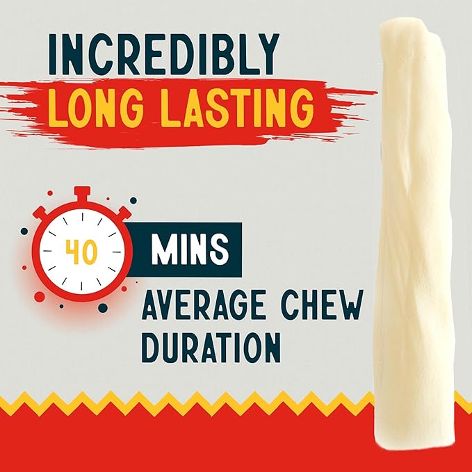 Canine Chews 8-9" Retriever Roll Rawhide Bones for Large Dogs - Durable, Thick Rawhide Bones, Quality Dog Rawhide Chews for Medium to Large Dogs, Thick Size Keeps Dogs Occupied (8 Pack)-PawvioPets