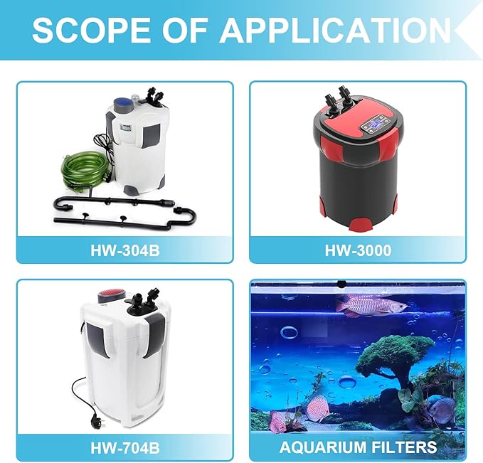 Aquarium Canister Filter Pads Sponges (9 pcs) Replacement for SUNSUN HW-304B/404B/704B/3000 CF500 Filter Pads Bio Sponges-PawvioPets