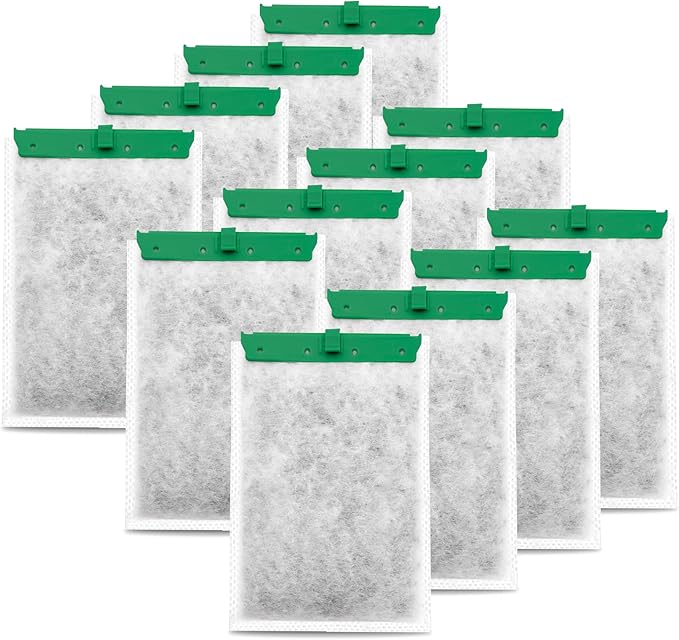 12 Pack Aquarium Filter Cartridge Compatible with Whisper Power Filters,Medium Replacement Filter Cartridges for 10i IQ10 PF10-PawvioPets